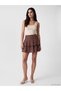 Timeless Clothing & Timeless Choices Embroidered Layered Mini Skirt with Drawstring Waist and Shorts