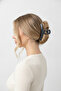 Stylish and Convenient Set of 3 Gray Shiny Hair Clips in Large and Small Sizes - 3