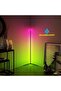 Smart LED Corner Floor Lamp With Remote Control Black - 4