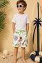 New Season Patterned Quick-Dry Boys' Shorts Swimwear - Children's Sea-Pool Shorts - 2