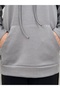 Çağıl Self-Stripe Kangru Pocket Hooded Sweatshirt-Mf1832 Gray - 4