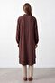 Women's Natural Textured Zipper Cap -15270Kap Brown - 2