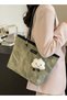 Women Shoulder Tote Bag, Beige PU Fashionable Travel Bags, Comfortable Commuter Bag for Large Capacity, Weekender Shopper Handbag for Ladies - 7