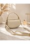 Women's Shoulder and Crossbody Bag Half Moon Model with Magnetic Closure and Gold Detail 20X13X6 cm - 6