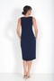 Women's Gold Buttoned Lined Crepe Midi Dress - 4