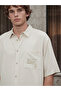 Xside Ecru Loose Fit Embroidered Men's Shirt - 3