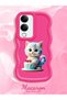 Vivo Y04S Compatible Case Camera Protector Red Silicone Couple Phone Case Cat Pattern - 2