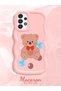 Samsung Galaxy A33 5g Compatible Case Camera Protector Pink Silicone Couple Phone Case Bear Pattern - 2