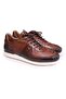 Chocolate Color Lace-Up Genuine Leather Men's Shoes