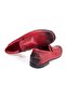 Red Color Laceless Genuine Leather Leather Sole Men's Shoes - 2