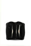 Unisex Black Crazy Genuine Leather Vertical Card Holder - 3