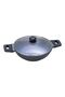 24 cm Die Cast Kadai with Glass Lid - 3