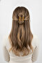 Stylish and Modern Design Transparent Yellow Color Hair Bun Fork Clip - 2