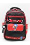 493 Waterproof Fabric Boys' Primary School Bag 3-Piece Set School Bag Red-Black - 3