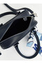 Leather-look women's shoulder bag with scarf detail - 5