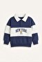 100% Cotton Oversized Polo Collar College Printed Sweatshirt Fabric Sweatshirt Baby Boy H9784A526Au