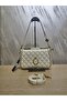 Women's 3-Compartment Crossbody Shoulder Bag with Adjustable Strap