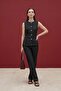 My Fashion Cotton Poplin Vest and Wide Leg Pants Set - 2