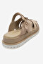 Women's Closed-Front Slippers Real Leather Rc 7006 Suede Beige - 3