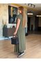 Timeless Everyday Elegance |   Women's V-Neck Comfortable Fit Maxi Viscose Dress with Pockets - 2