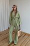 Khaki Vero Cotton Belted Double Suit - 1300