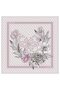 Floral Patterned Powder Twill Silk 90X90 Scarf