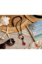 Aveline Bohemian Natural Stone Flower Detailed Handmade Long Rope Necklace - 2