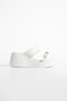 Women's Premium Platform Wedge Heeled Buckle Trendy Slippers - 8