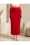 Pleated Waist Elasticated Sucuba Knitted Skirt - 3