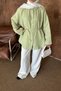 Women's 100% Cotton Muslin Oversize Hijab Shirt Tunic Green - 6