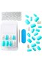 Gel Fantasy Nails, Golden Glitter/Teal, 28 Pieces, KGF02C - 4
