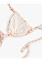 Halter Neck Crochet Triangle Bikini Top - 2