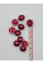 11mm Bottom-Attached Plastic Luxury Pearl Button. 10 Pieces. Bordo. - 4
