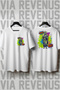 Socrates Front and Back Printed Wide Fit 100% Cotton Tshirt