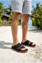 26019 Anatomical Flexible Comfortable Buckle Detailed Men's Slippers - 2