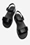 100% Genuine Leather Orthopedic, Lightly Padded Sole, Velcro Strap Women's Sandals - 3