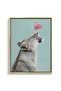 Lion Cub Butterfly Kids Wall Art | Portrait Framed Canvas Print | Luxury Islamic Decor for Kids Room - 2
