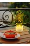 (ex18)Ramadan LED Candle Light, Retro Lantern with Moon Star Hollow Out, Eid Mubarak Golden Night Light, Muslim Islamic Home Tabletop Decor Lamp - 5