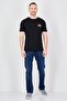 Men Crew Neck Short Sleeve Graphic Print T-Shirt, Black - 4