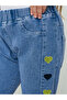 Girls Side Pannel Heart Embroidered Jogger Fit Jeans - 3