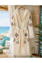 100% Cotton Premium Muslin Bathrobe - Standard Size Beach Robe - 5