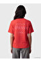 Lcw Vision Red Printed 100% Cotton Women's T-Shirt - 4