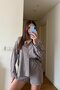 Brown and Blue Checkered Shirt Shorts Set - 7363