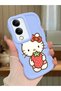 Vivo Y04 Compatible Case Camera Protector Blue Silicone Couple Phone Case Kitty Pattern