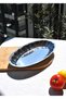 1 Piece Stainless Steel Sectioned Kayak Salad Presentation Plate 34 X 20 cm Large Size Kayak Plate - 2