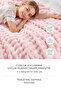 Fur Bubble Blanket Double Size Plush Rabbit Hair Soft 220X240 cm Powder - 2