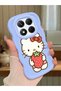 Redmi Note 14 Pro 4g Compatible Case Camera Protector Blue Silicone Couple Phone Case Kitty Pattern