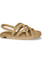 Republic Bodrum Women's Handmade Rope Drawstring Straw Sandals Beige