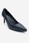 Clyde Navy Blue Genuine Leather Women's Heeled Shoes - 3