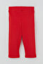 Girl's Capri Tights Set with Embossed Floral Print, Ages 2-6, Powder - 5